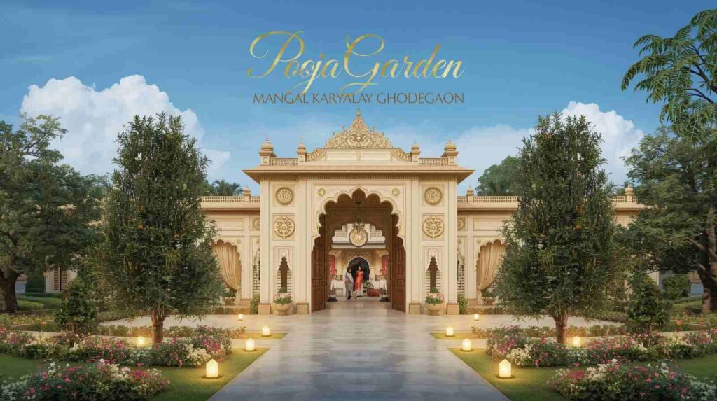 Pooja Garden Mangal Karyalay Ghodegaon – A Complete Guide to the Perfect Wedding Venue Pooja Garden Mangal Karyalay Ghodegaon in Ghodegaon Telhara Maharashtra, perfect wedding venue with elegant garden and hall setup