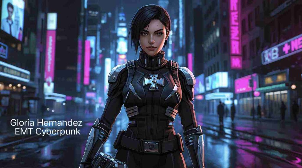 Gloria Hernandez EMT Cyberpunk: Dark Story Revealed Full Now Gloria Hernandez EMT in Cyberpunk world, a hardworking mother in Night City whose tragic fate shapes David Martinez’s journey deeply