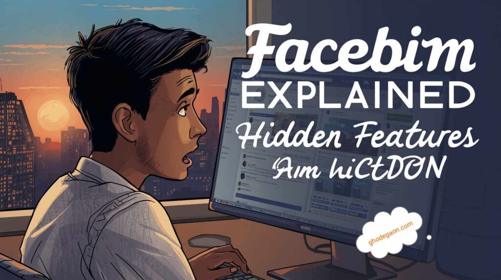Facebim interface showing facial recognition tool features, user profile scanning, and AI powered identity search technology explained.